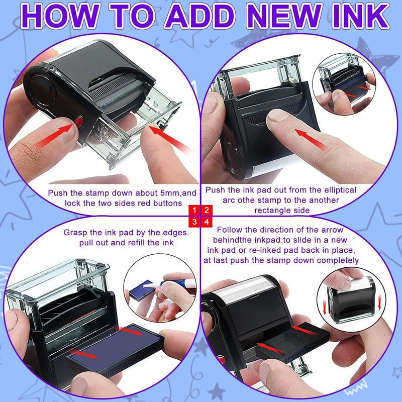Bertiveny to-The-Parents-of-or-Guardians-Stamps Self-Inking Teacher Grading Stamp for School Supplies,to The Parents of Stamps for Classroom Supply,to The Parents of Stamp for Parent Envelopes,Purple - Image 2